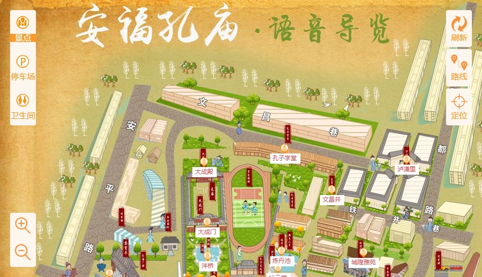 吴堡手绘地图：智慧景区智能化服务的延伸